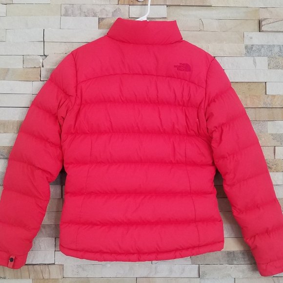 North Face Womens Small Red 700 Goose Down Nuptse Puffer Jacket Winter Ski Coat - Picture 7 of 10